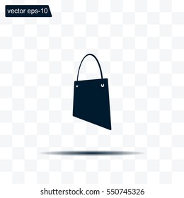 shopping bag - vector icon