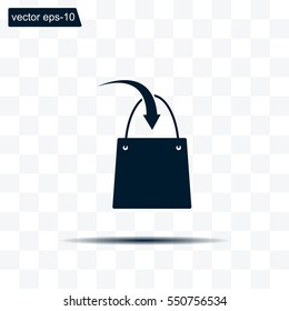 shopping bag - vector icon
