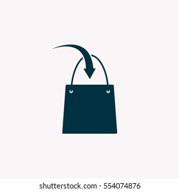 shopping bag - vector icon