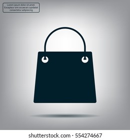 shopping bag - vector icon
