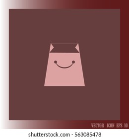 shopping bag - vector icon