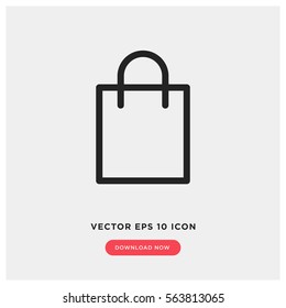 Shopping bag vector icon