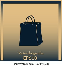 Shopping bag vector icon