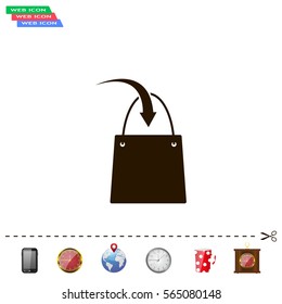 shopping bag - vector icon