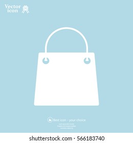 shopping bag - vector icon