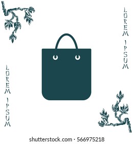 shopping bag - vector icon