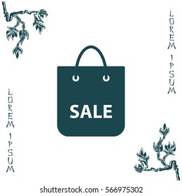 shopping bag - vector icon