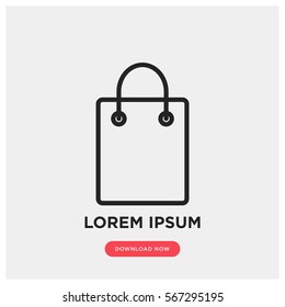 Shopping bag vector icon
