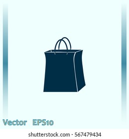 Shopping bag vector icon