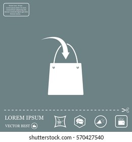 shopping bag - vector icon