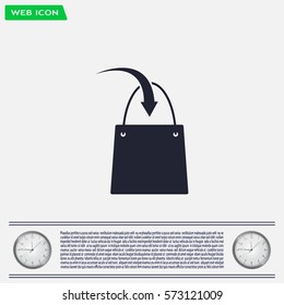 shopping bag - vector icon
