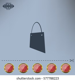 shopping bag - vector icon