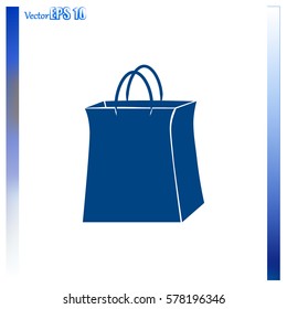 Shopping bag vector icon