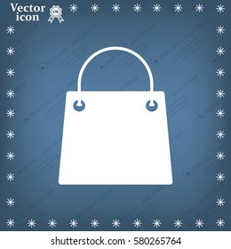 shopping bag - vector icon