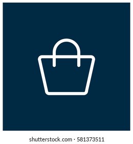 Shopping bag vector icon