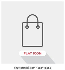 Shopping bag vector icon