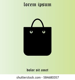 shopping bag - vector icon