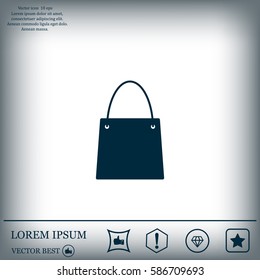 shopping bag - vector icon