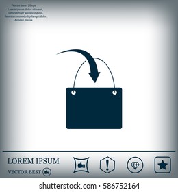 shopping bag - vector icon