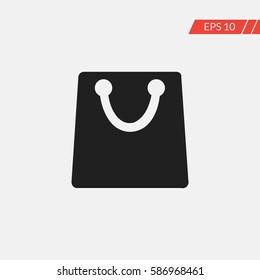 Shopping bag vector icon