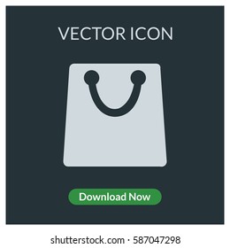 Shopping bag vector icon