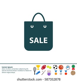shopping bag - vector icon