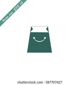 shopping bag - vector icon