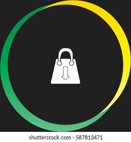 Shopping bag vector  icon