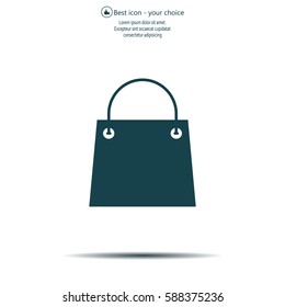 shopping bag - vector icon