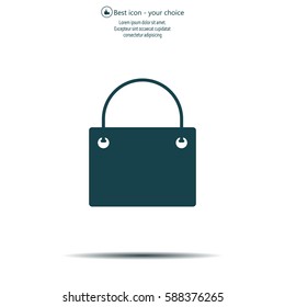 shopping bag - vector icon