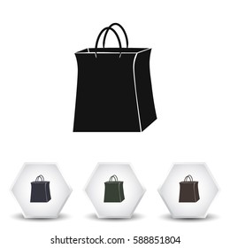 Shopping bag vector icon