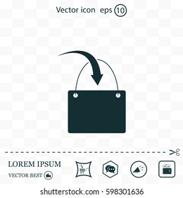 shopping bag - vector icon