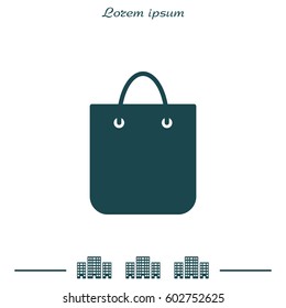shopping bag - vector icon