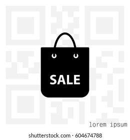 shopping bag - vector icon