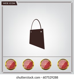 shopping bag - vector icon