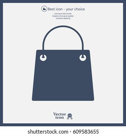 shopping bag - vector icon