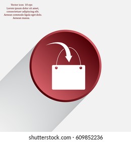shopping bag - vector icon