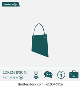shopping bag - vector icon