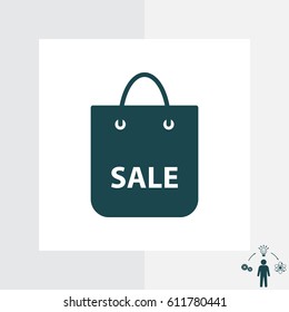shopping bag - vector icon