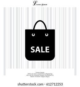 shopping bag - vector icon