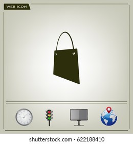shopping bag - vector icon