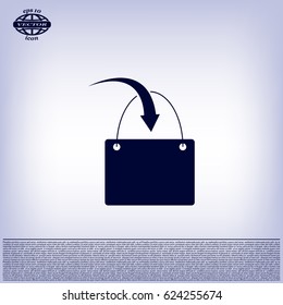 shopping bag - vector icon