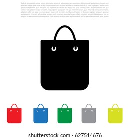 shopping bag - vector icon