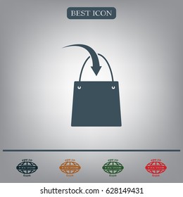 shopping bag - vector icon