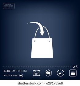shopping bag - vector icon