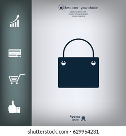 shopping bag - vector icon