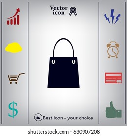 shopping bag - vector icon