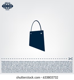 shopping bag - vector icon