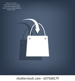 shopping bag - vector icon