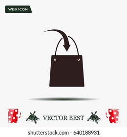 shopping bag - vector icon